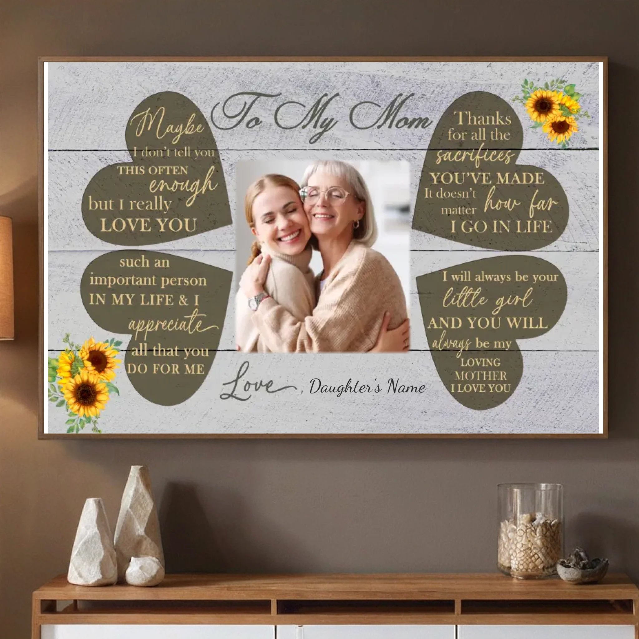 Sincere Words to Mom: Custom Mom Poster to Make Her Smile Every Day - 89Prints
