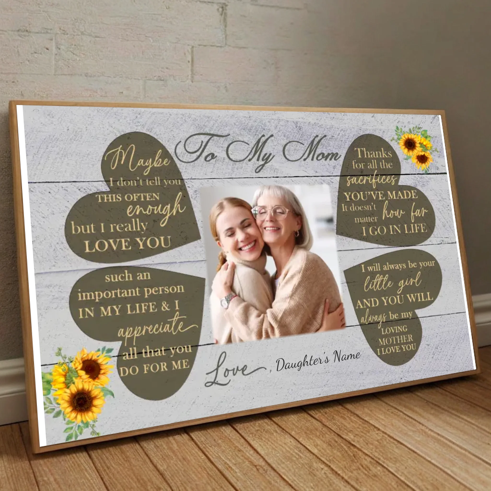 Sincere Words to Mom: Custom Mom Poster to Make Her Smile Every Day - 89Prints