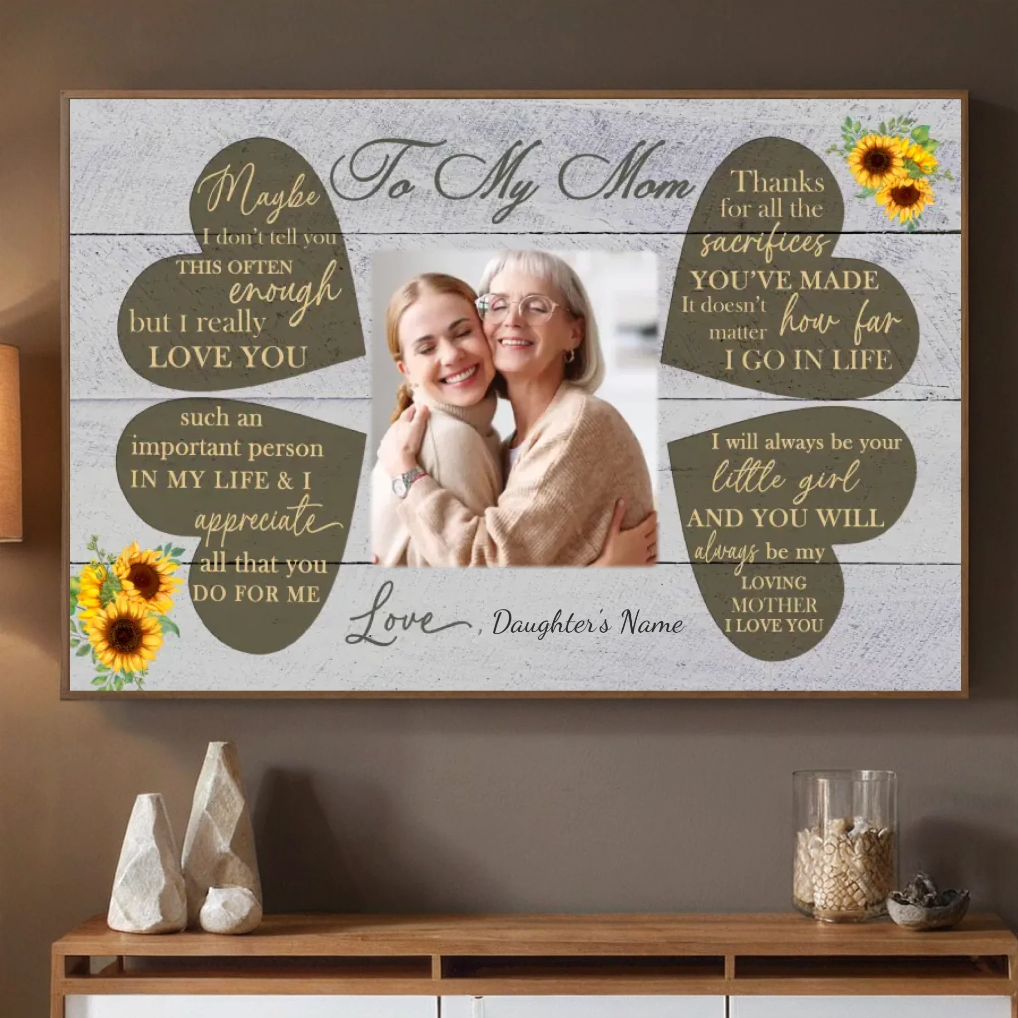 Sincere Words to Mom: Custom Mom Poster to Make Her Smile Every Day - 89Prints