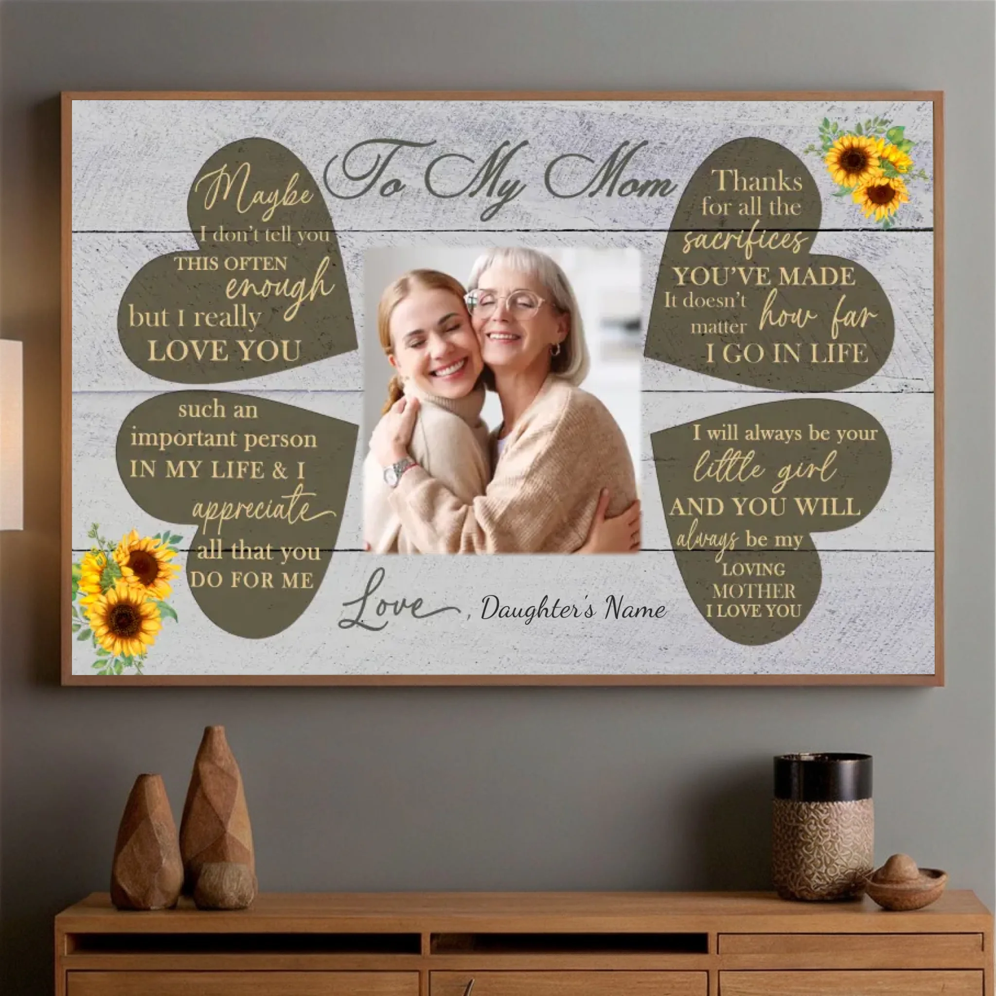 Sincere Words to Mom: Custom Mom Poster to Make Her Smile Every Day - 89Prints