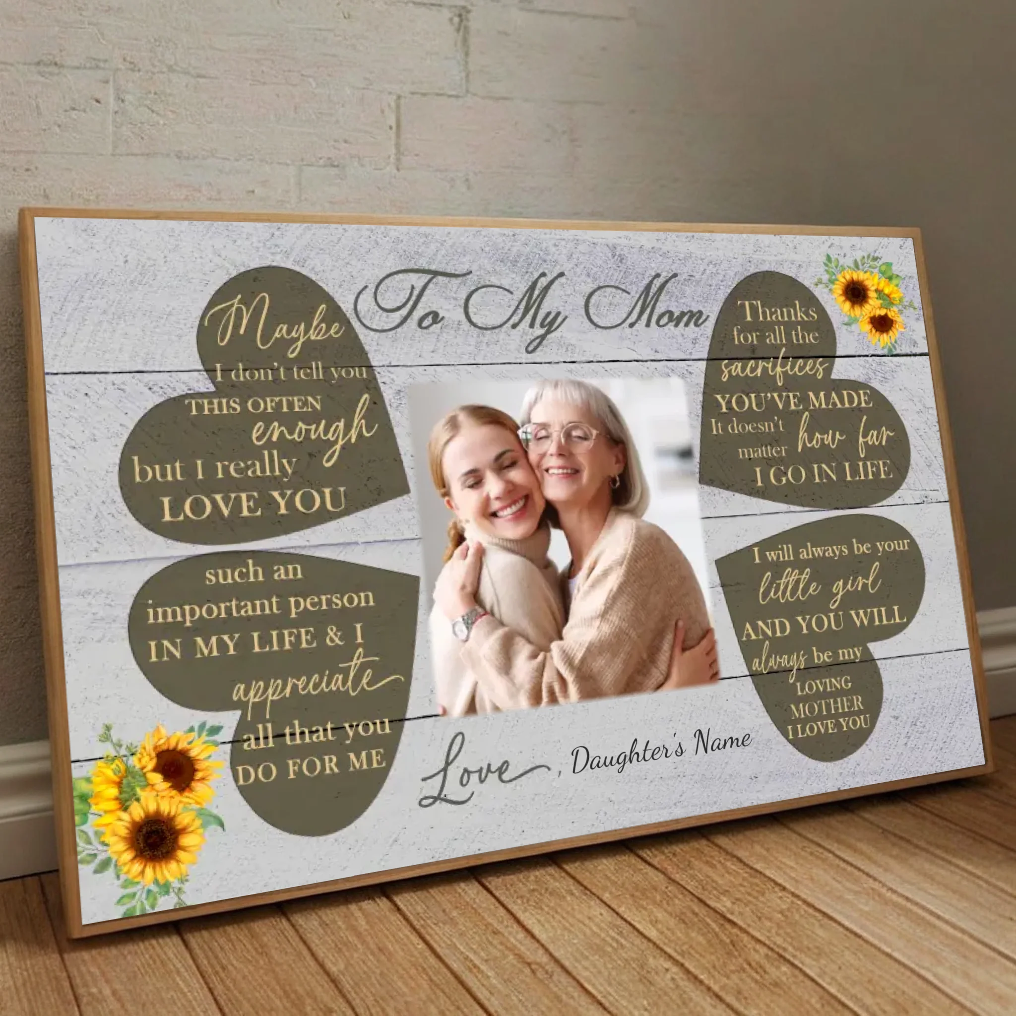 Sincere Words to Mom: Custom Mom Poster to Make Her Smile Every Day - 89Prints
