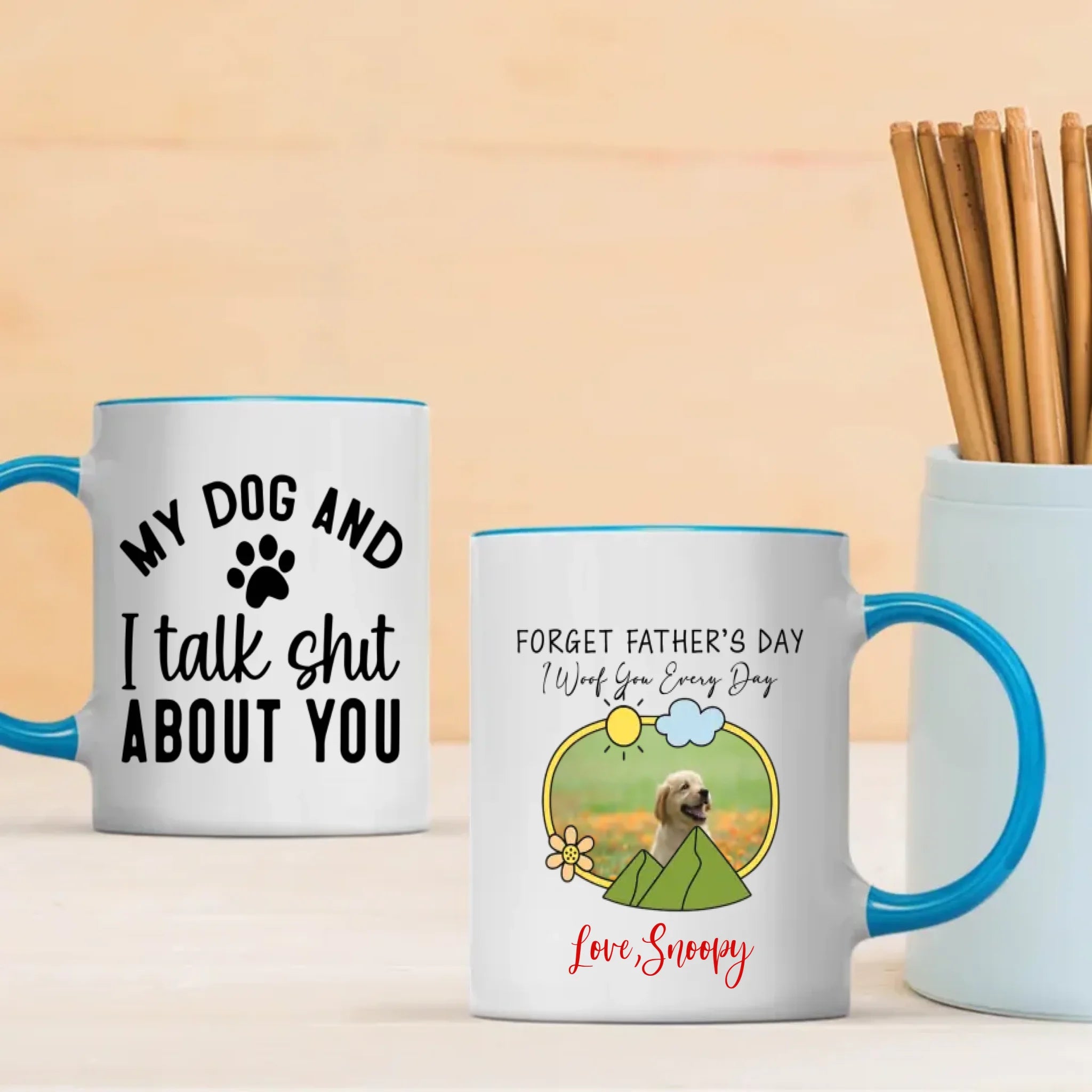 I Woof You Everyday Personalized Dog Mug – Add Your Pup’s Photo & Name for a Truly Adorable Gift – 89Prints