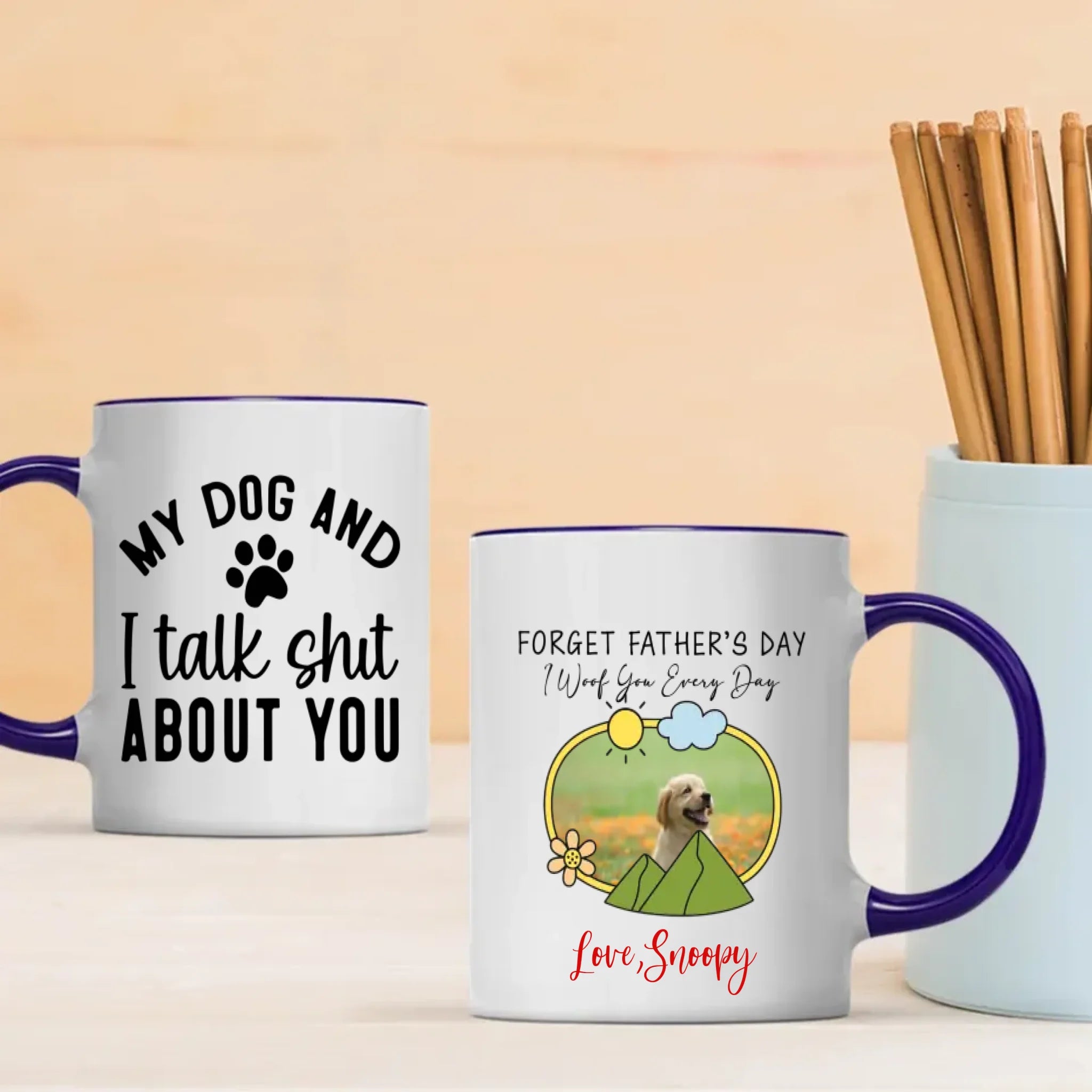 I Woof You Everyday Personalized Dog Mug – Add Your Pup’s Photo & Name for a Truly Adorable Gift – 89Prints