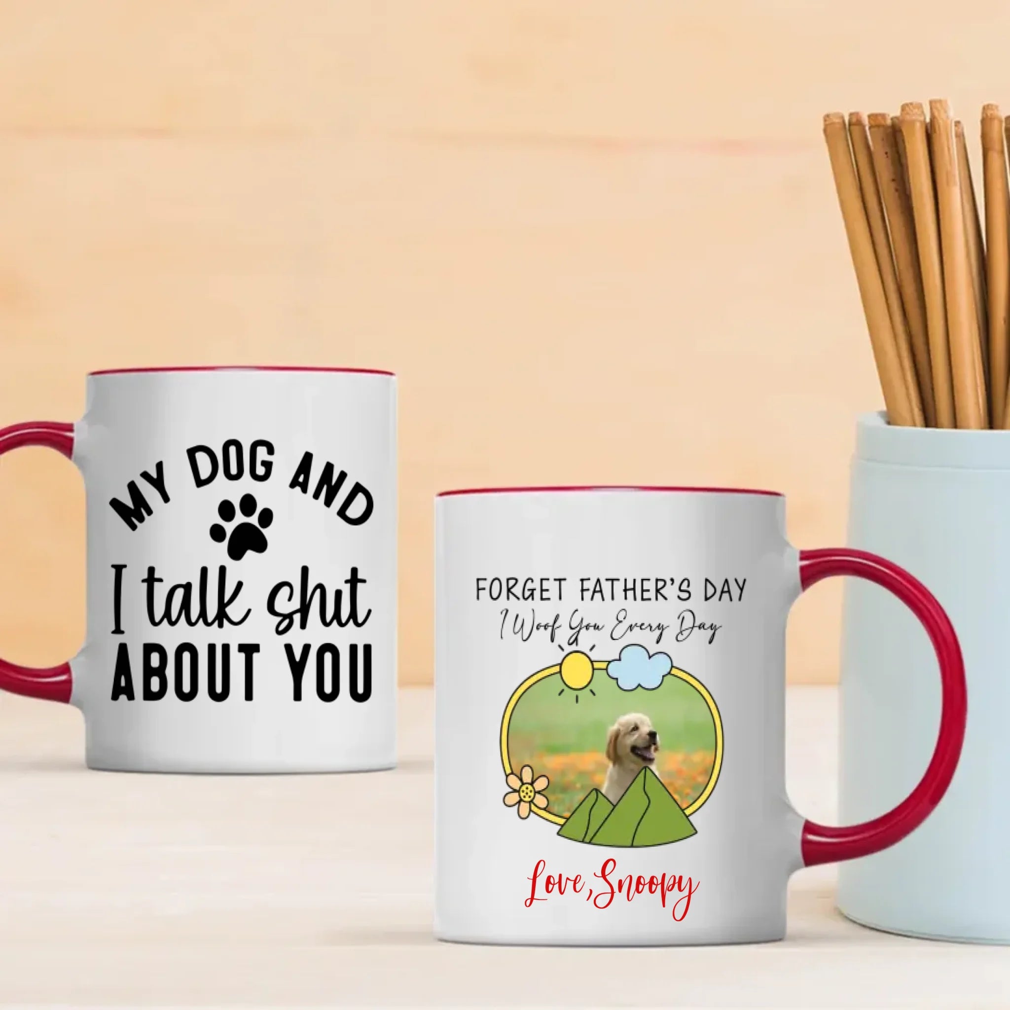 I Woof You Everyday Personalized Dog Mug – Add Your Pup’s Photo & Name for a Truly Adorable Gift – 89Prints