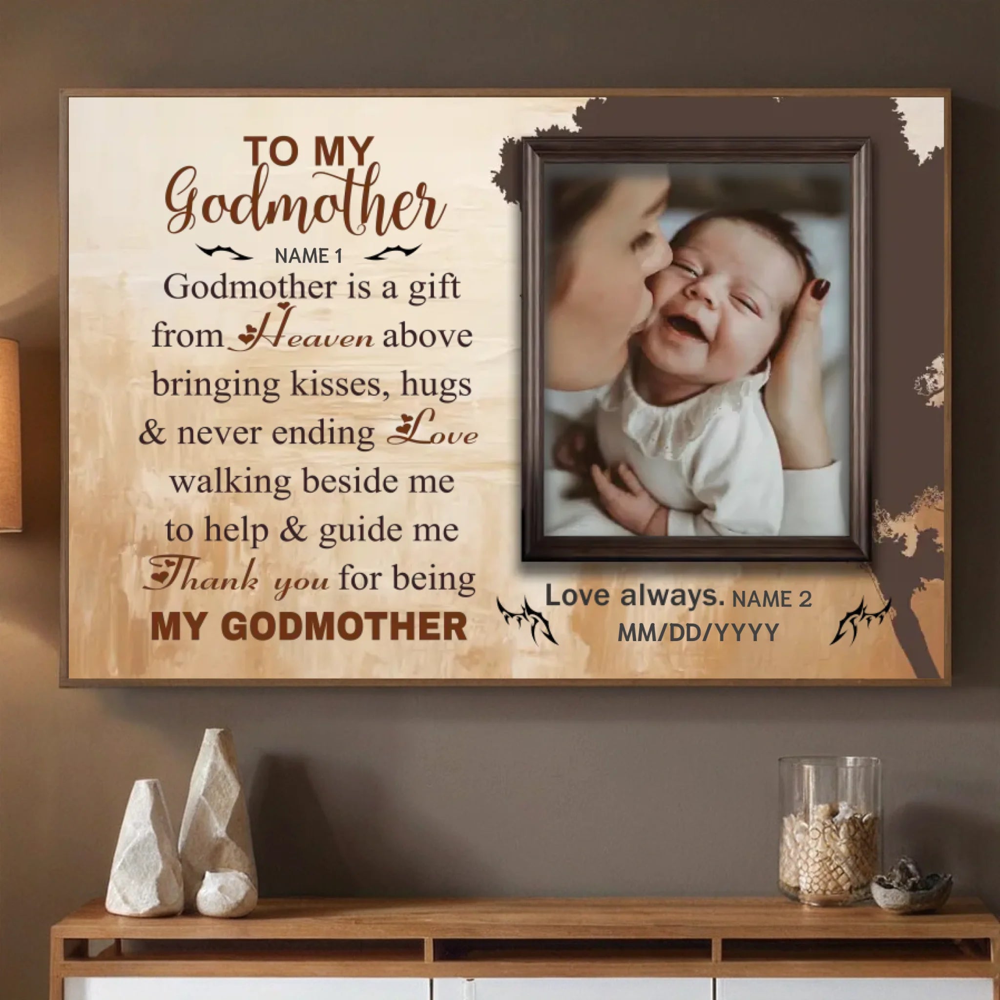 Personalized Poster Painting: May God Always Protect and Bless You, Mom - 89Prints