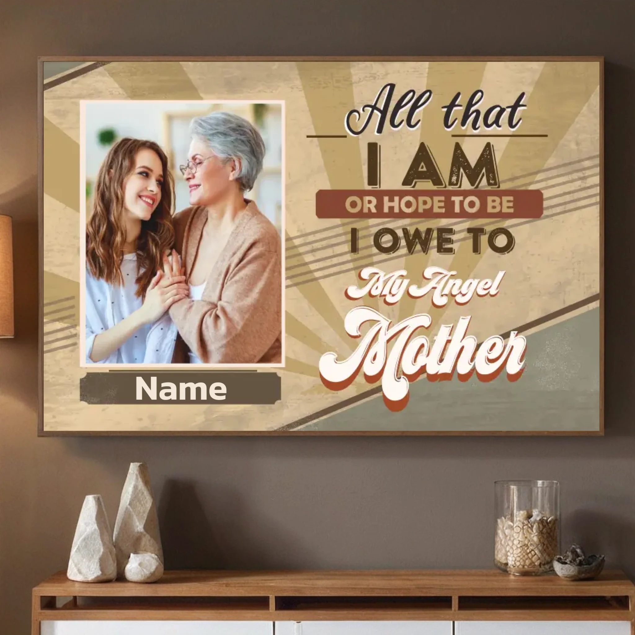 Your Angel Mother: Personalized Mom Poster, Your Masterpiece - 89Prints