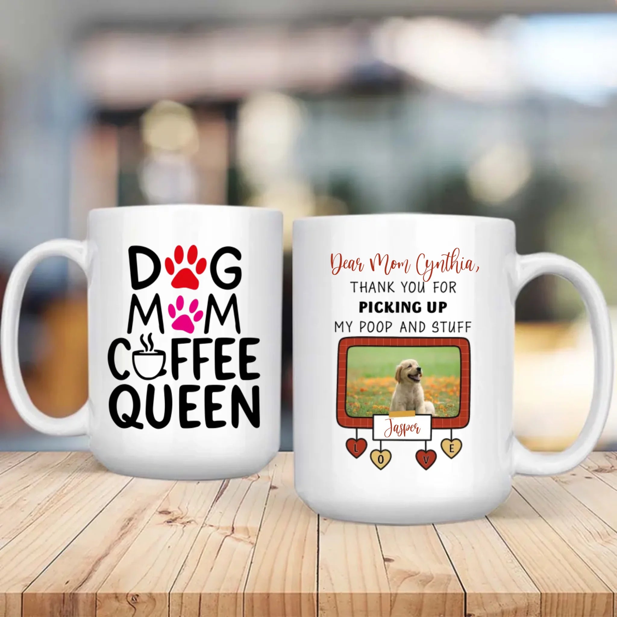 Thank You for Picking Up My Poop and Stuff Dog Mug – Funny Personalized Gift from Your Pup – 89Prints