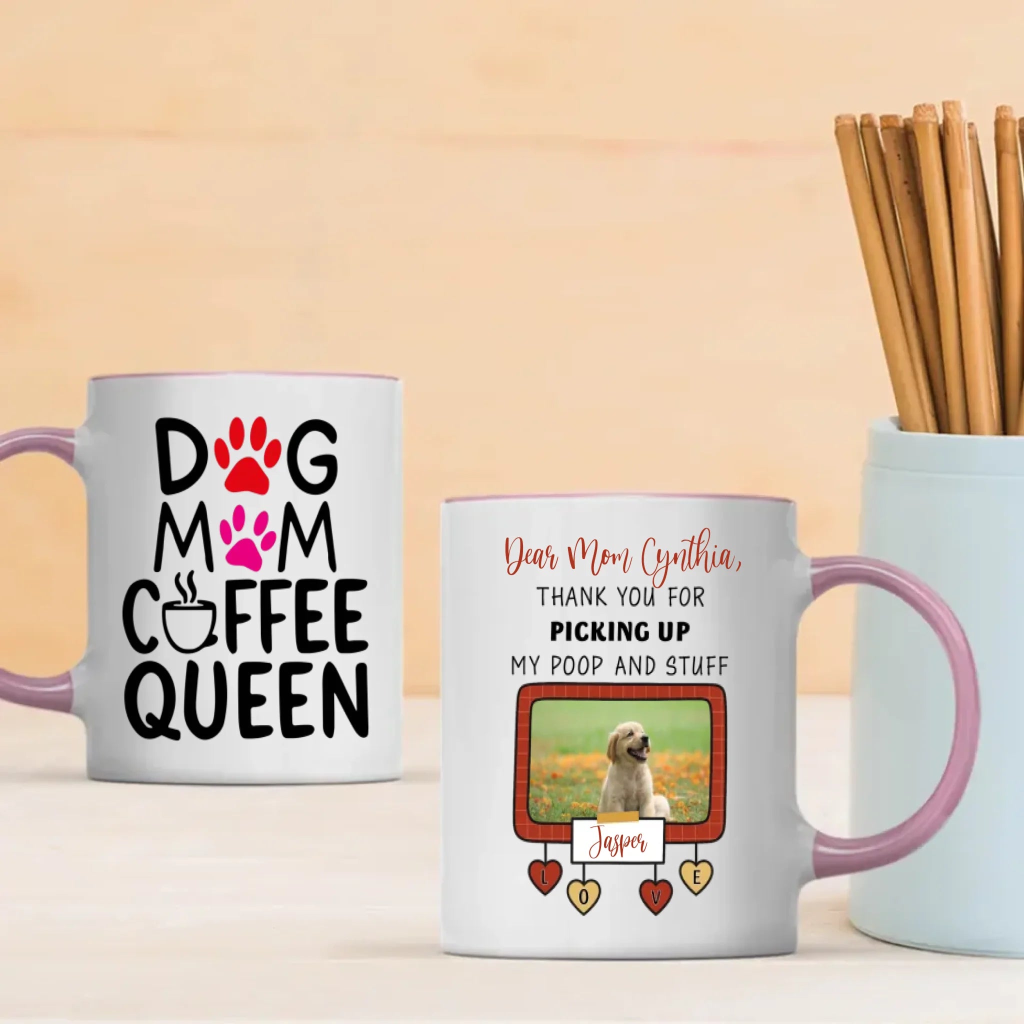 Thank You for Picking Up My Poop and Stuff Dog Mug – Funny Personalized Gift from Your Pup – 89Prints
