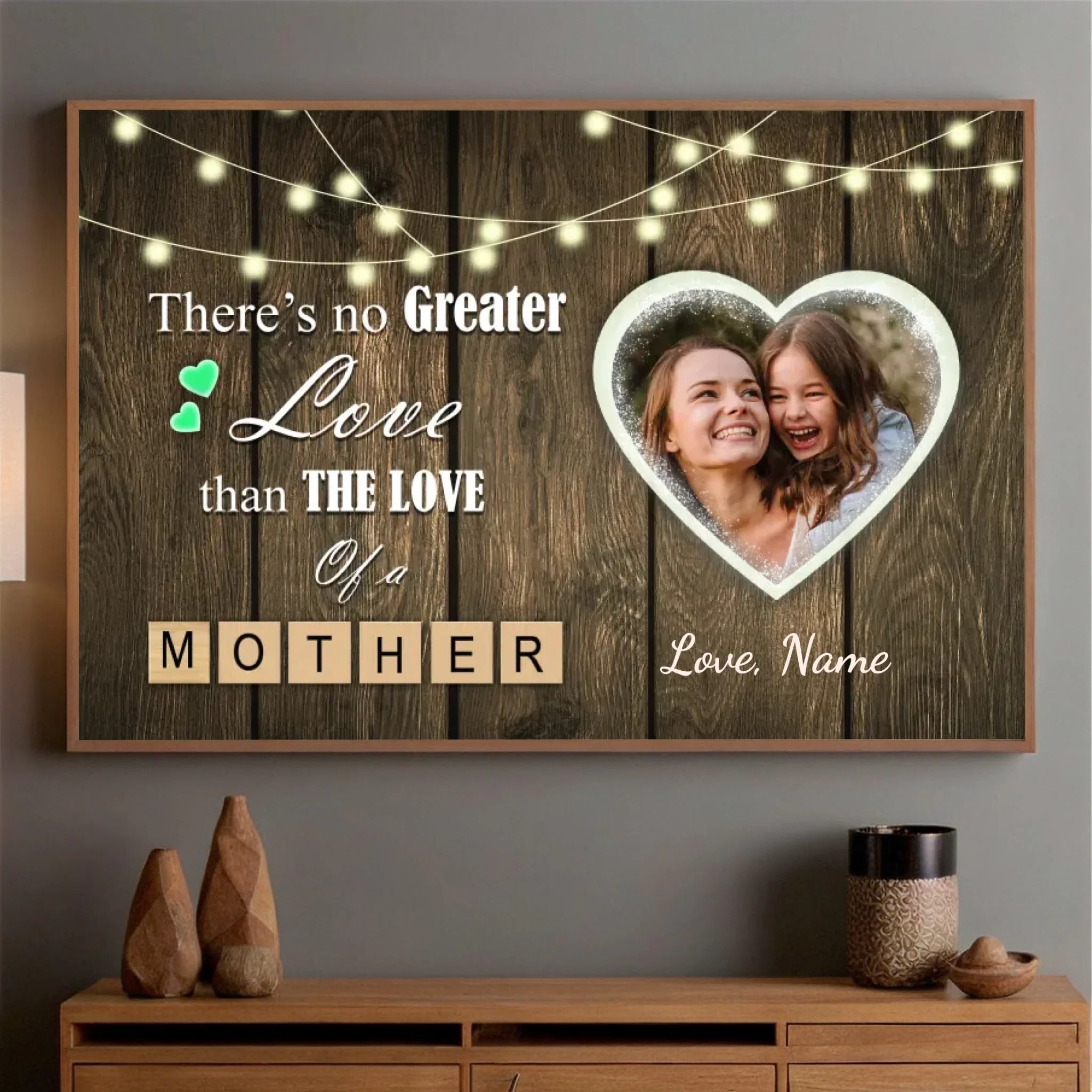 There Is No Love Greater Than a Mother’s Love – Personalized Mom Poster with Photo - 89Prints