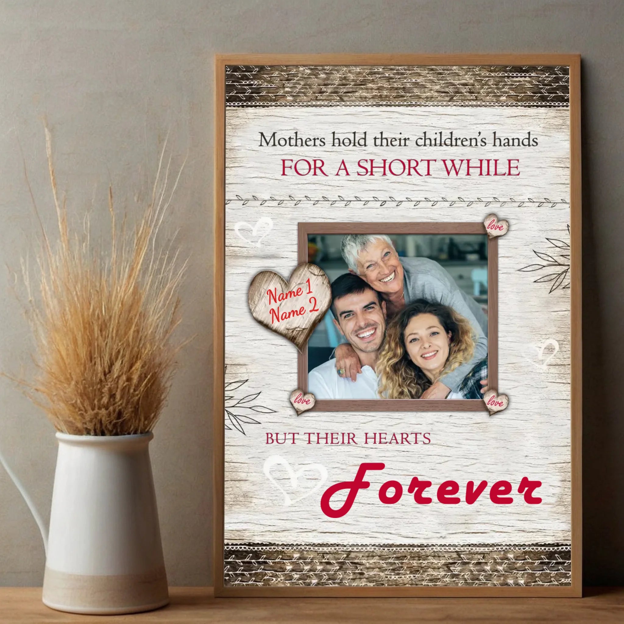 Mother’s Heart Forever Has You – Custom Mom Poster with Her Image - 89Prints