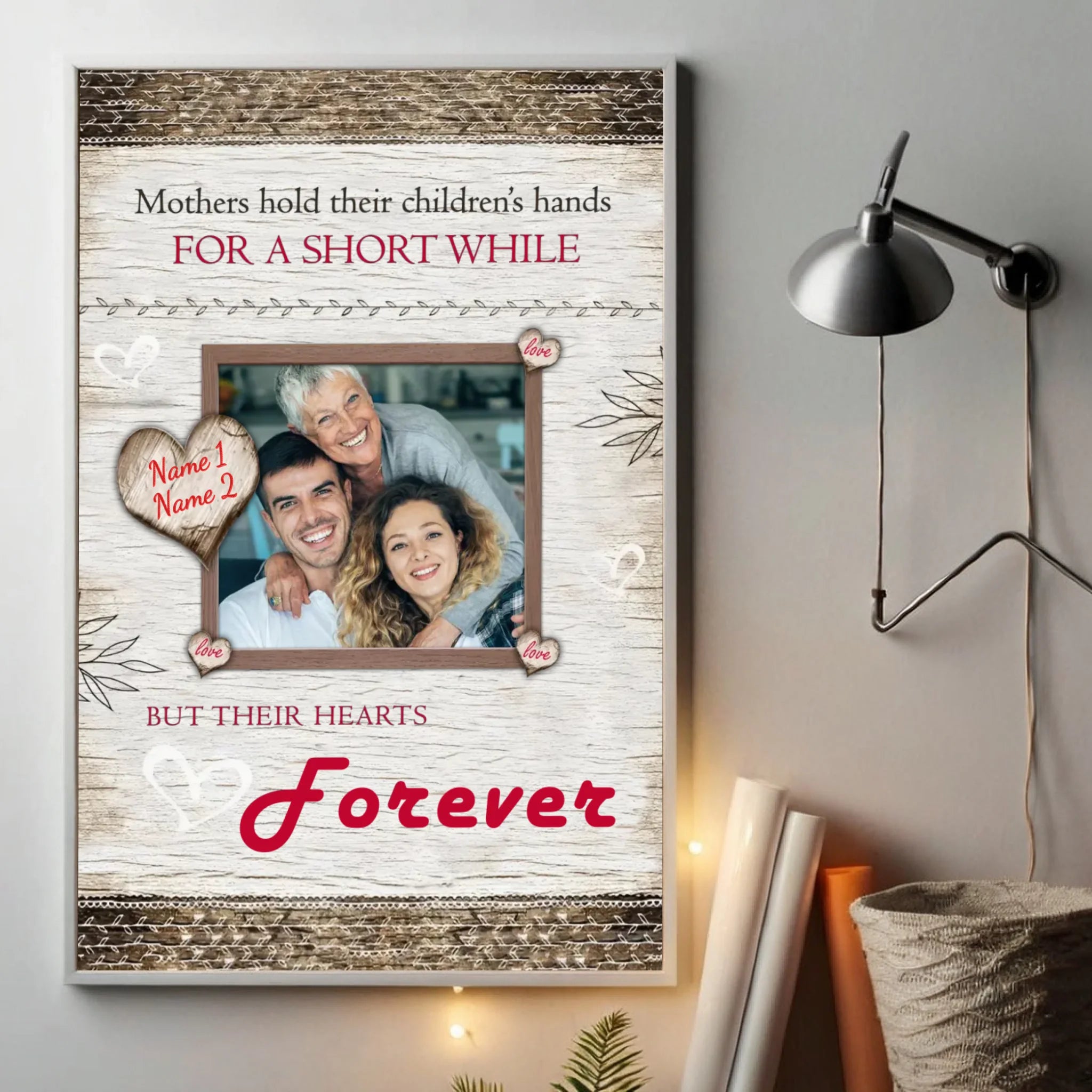 Mother’s Heart Forever Has You – Custom Mom Poster with Her Image - 89Prints