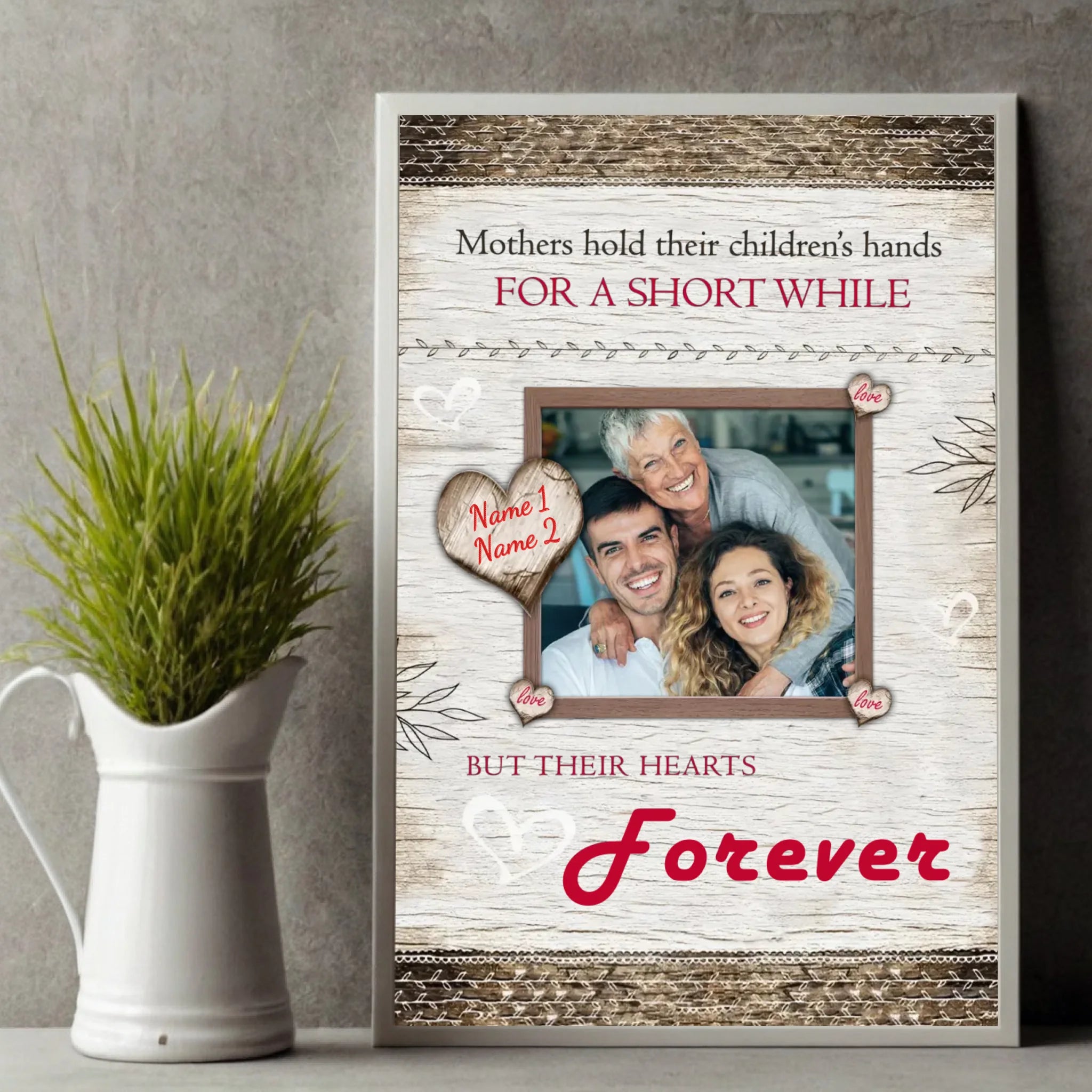 Mother’s Heart Forever Has You – Custom Mom Poster with Her Image - 89Prints