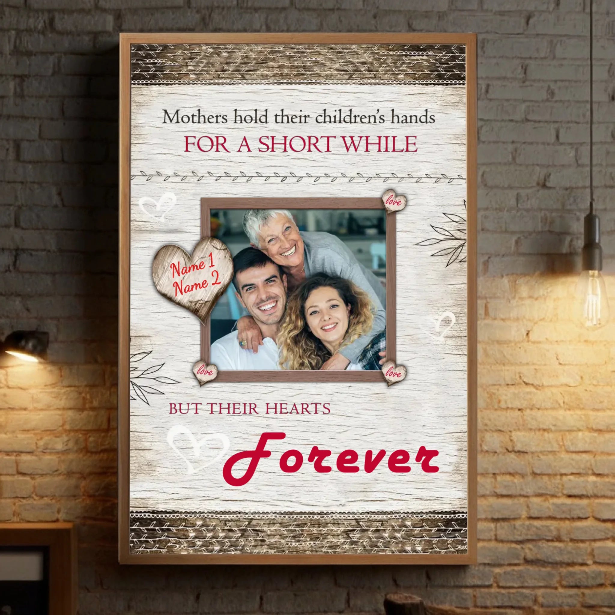 Mother’s Heart Forever Has You – Custom Mom Poster with Her Image - 89Prints