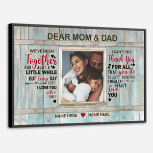 Love With a Smile – Personalized Poster Featuring Photos of Mom and Dad - 89Prints
