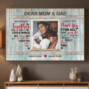 Love With a Smile – Personalized Poster Featuring Photos of Mom and Dad - 89Prints