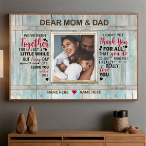 Love With a Smile – Personalized Poster Featuring Photos of Mom and Dad - 89Prints