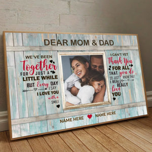 Love With a Smile – Personalized Poster Featuring Photos of Mom and Dad - 89Prints