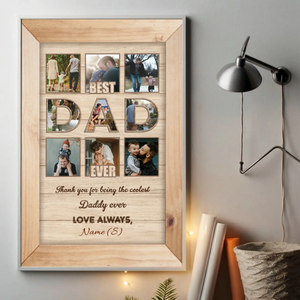 Personalized Best Dad Ever Poster – Custom Photo Collage for the Greatest Father - 89Prints