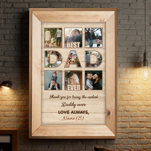 Personalized Best Dad Ever Poster – Custom Photo Collage for the Greatest Father - 89Prints