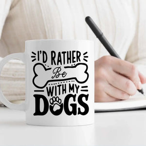 I’d Rather Be With My Dogs Mug – Personalized Gift for True Dog Lovers – 89Prints