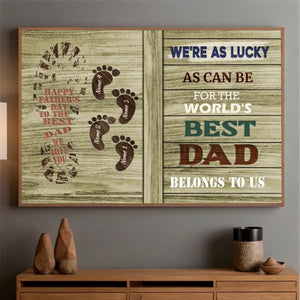 Best Dad Poster – Personalized Father’s Day Gift with Family Footprints - 89Prints