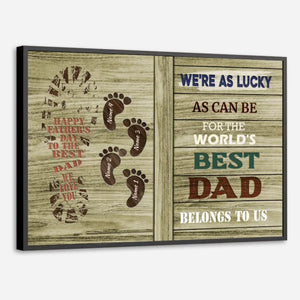 Best Dad Poster – Personalized Father’s Day Gift with Family Footprints - 89Prints
