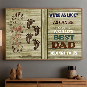 Best Dad Poster – Personalized Father’s Day Gift with Family Footprints - 89Prints