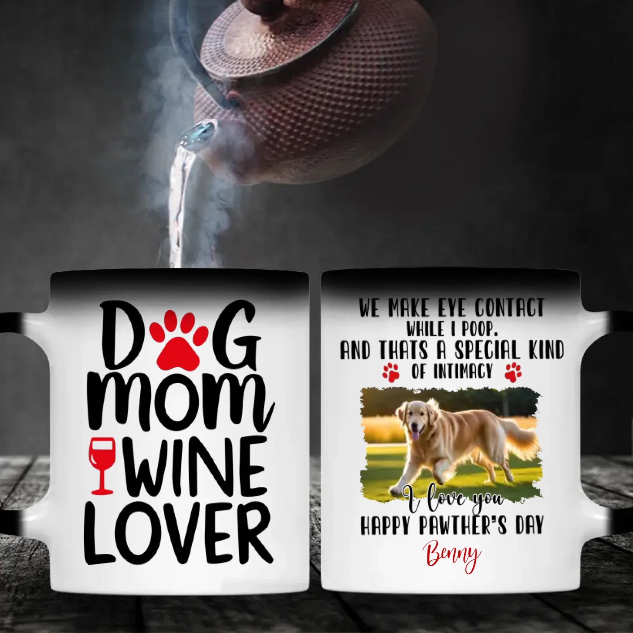 Dog Mom Wine Lover Mug – Funny Personalized Gift for Women Who Love Dogs & Wine – 89Prints