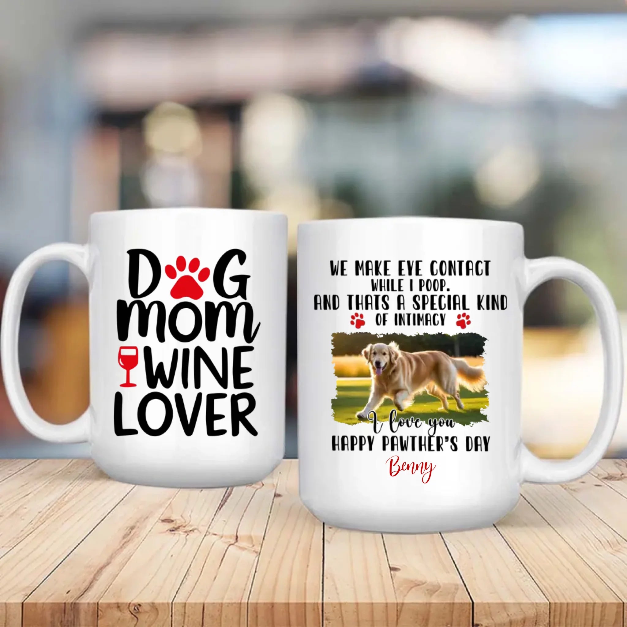 Dog Mom Wine Lover Mug – Funny Personalized Gift for Women Who Love Dogs & Wine – 89Prints