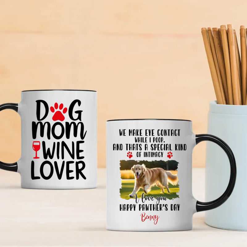 Dog Mom Wine Lover Mug – Funny Personalized Gift for Women Who Love Dogs & Wine – 89Prints