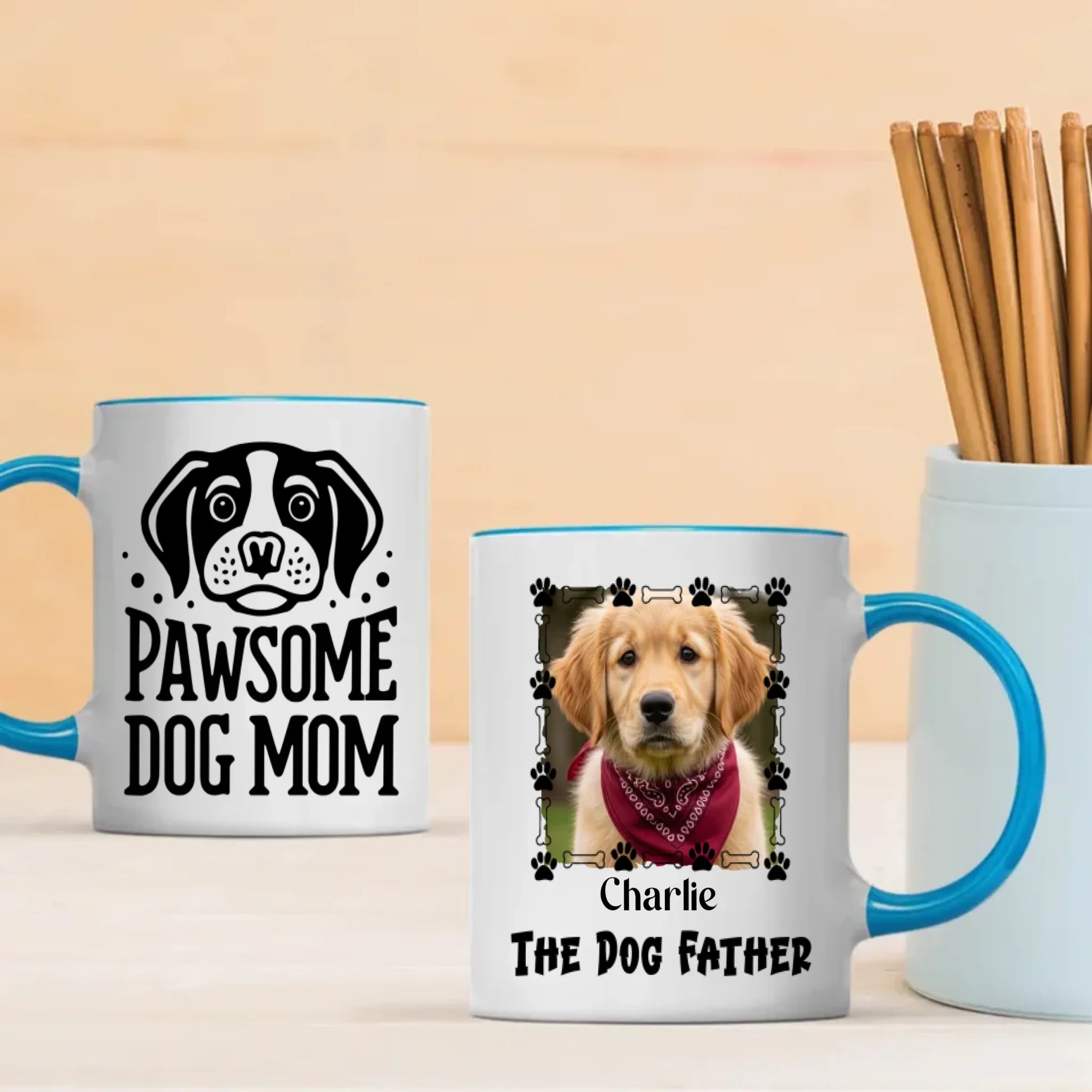 Pawsome Dog Mom Mug – Adorable Personalized Gift for Proud Dog Lovers – 89Prints