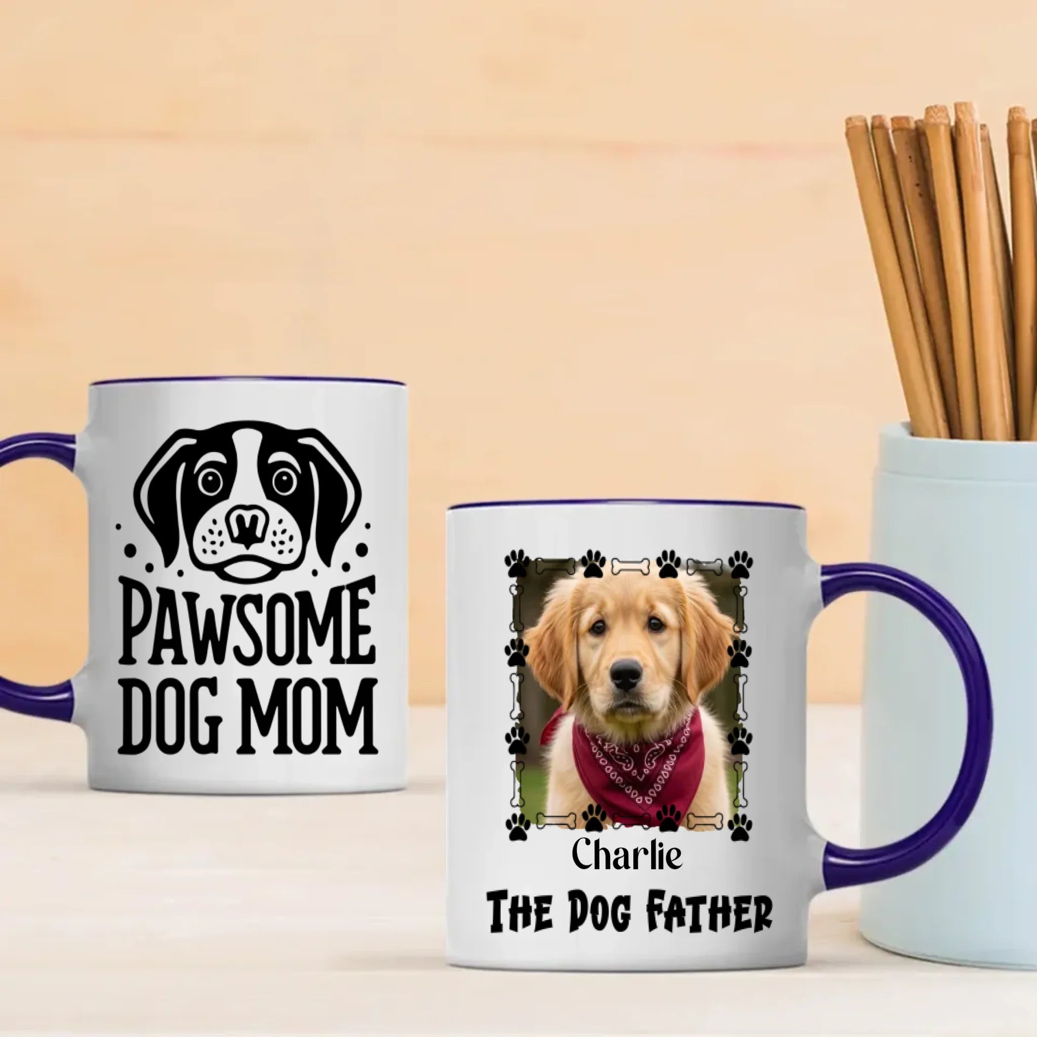 Pawsome Dog Mom Mug – Adorable Personalized Gift for Proud Dog Lovers – 89Prints