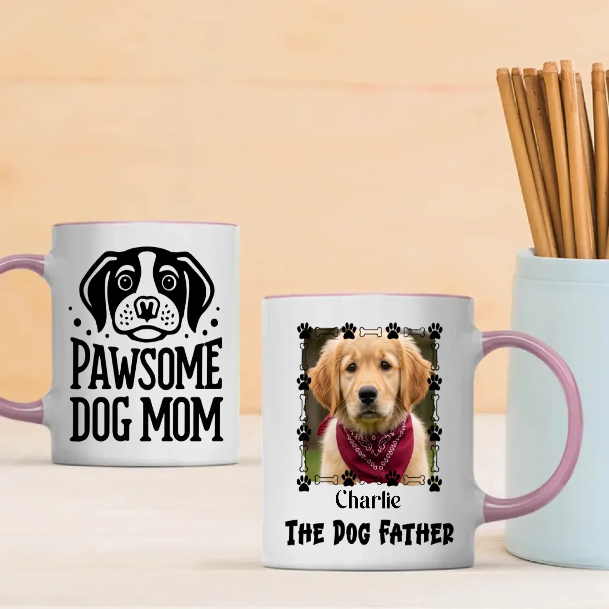 Pawsome Dog Mom Mug – Adorable Personalized Gift for Proud Dog Lovers – 89Prints