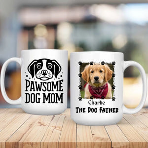 Pawsome Dog Mom Mug – Adorable Personalized Gift for Proud Dog Lovers – 89Prints