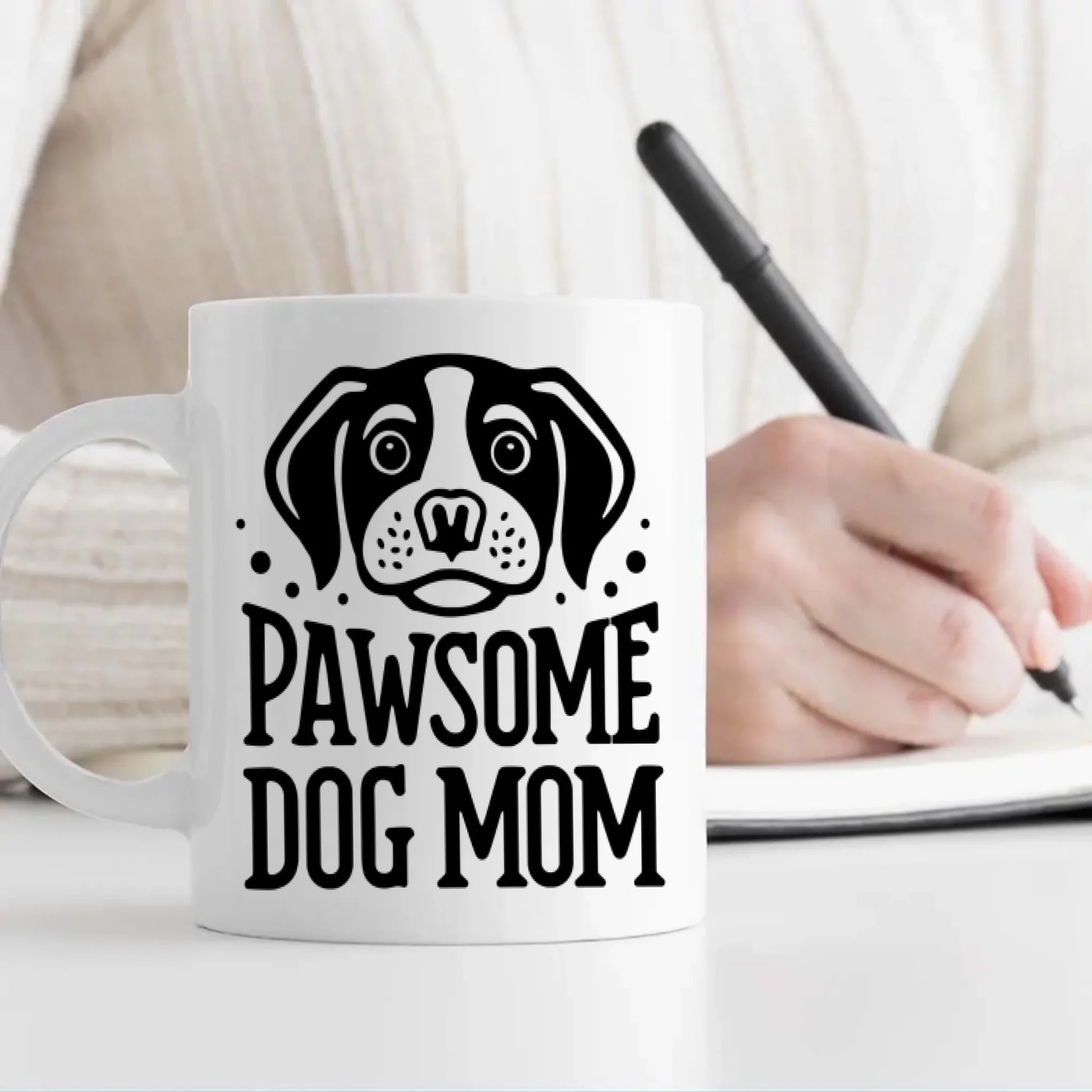 Pawsome Dog Mom Mug – Adorable Personalized Gift for Proud Dog Lovers – 89Prints