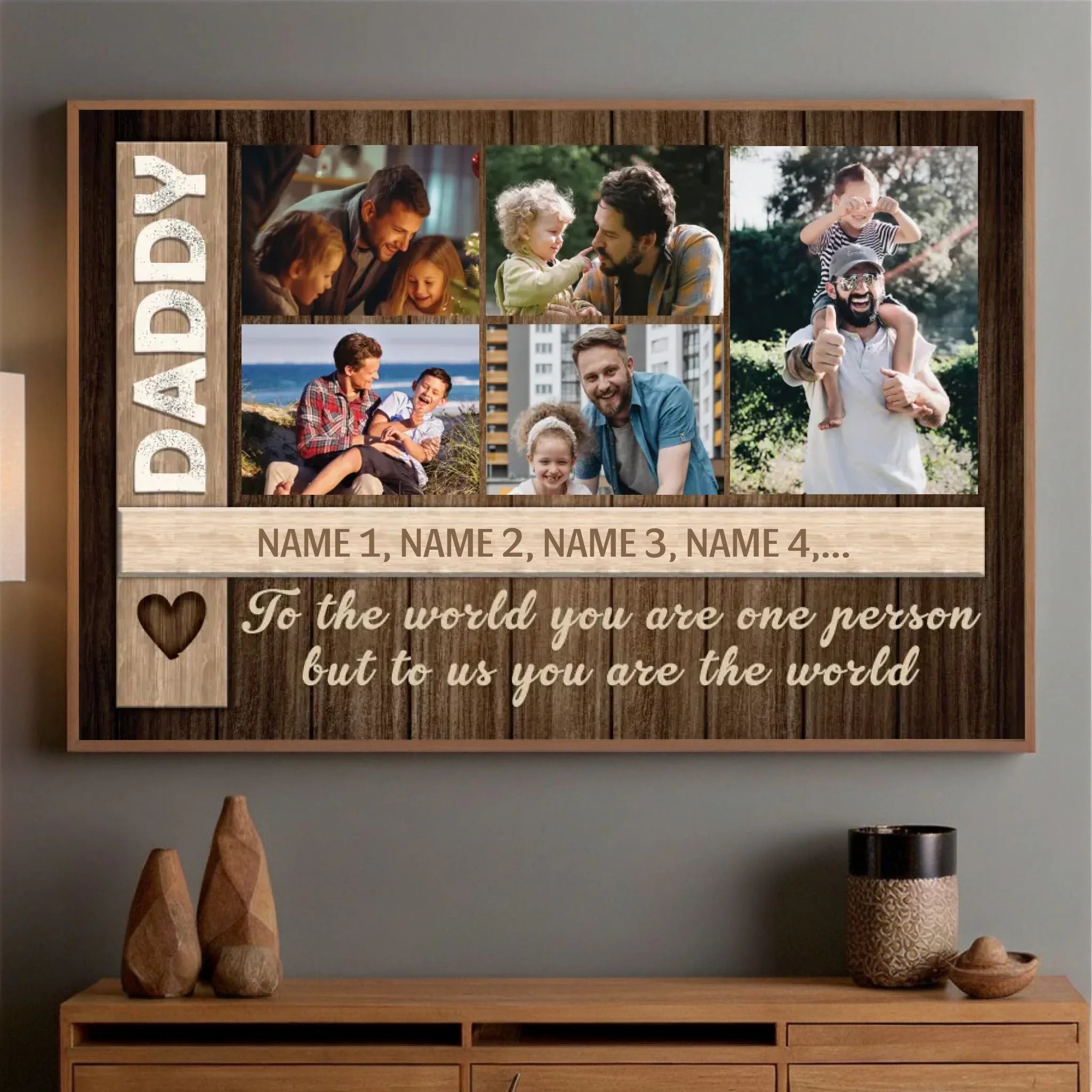 Personalized Dad Poster – Celebrating Father's Protective Moments - 89Prints