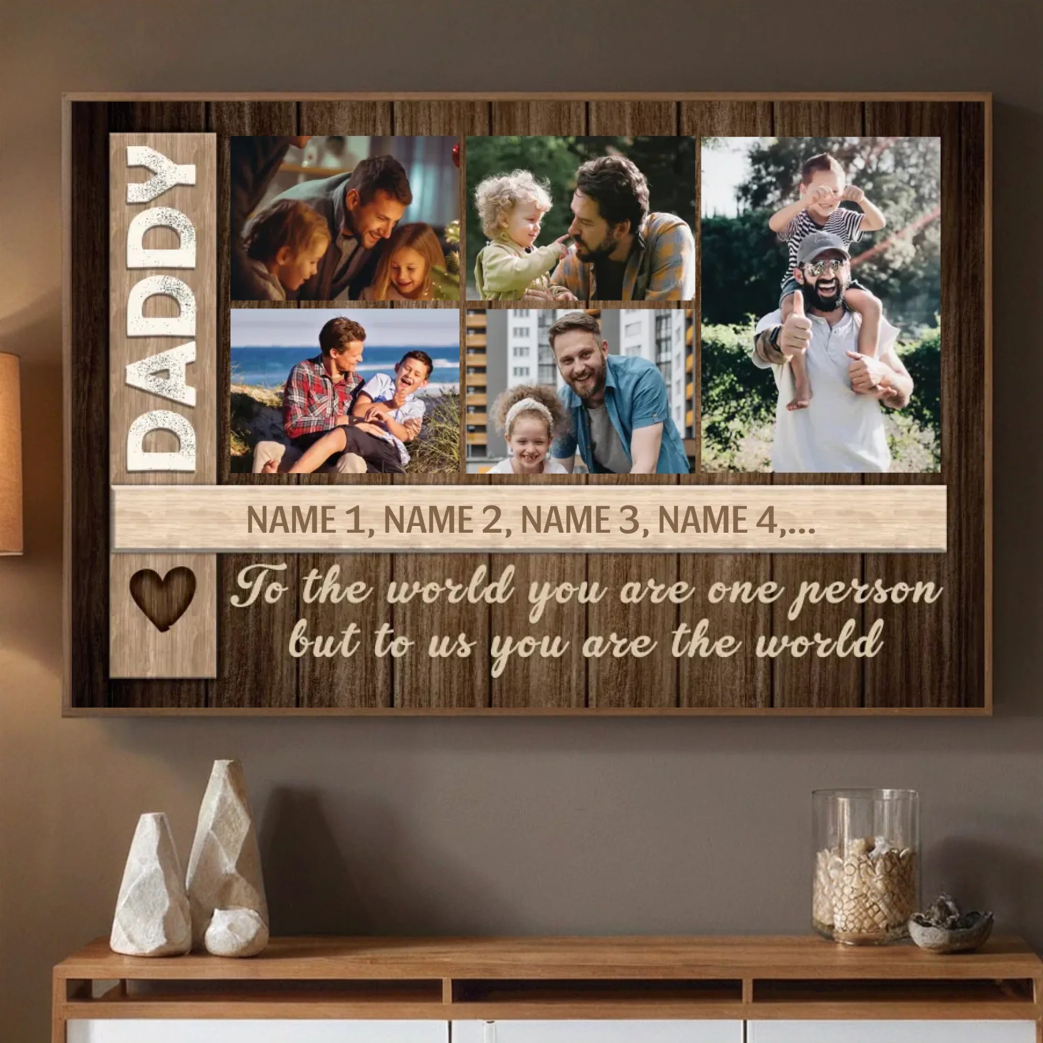 Personalized Dad Poster – Celebrating Father's Protective Moments - 89Prints