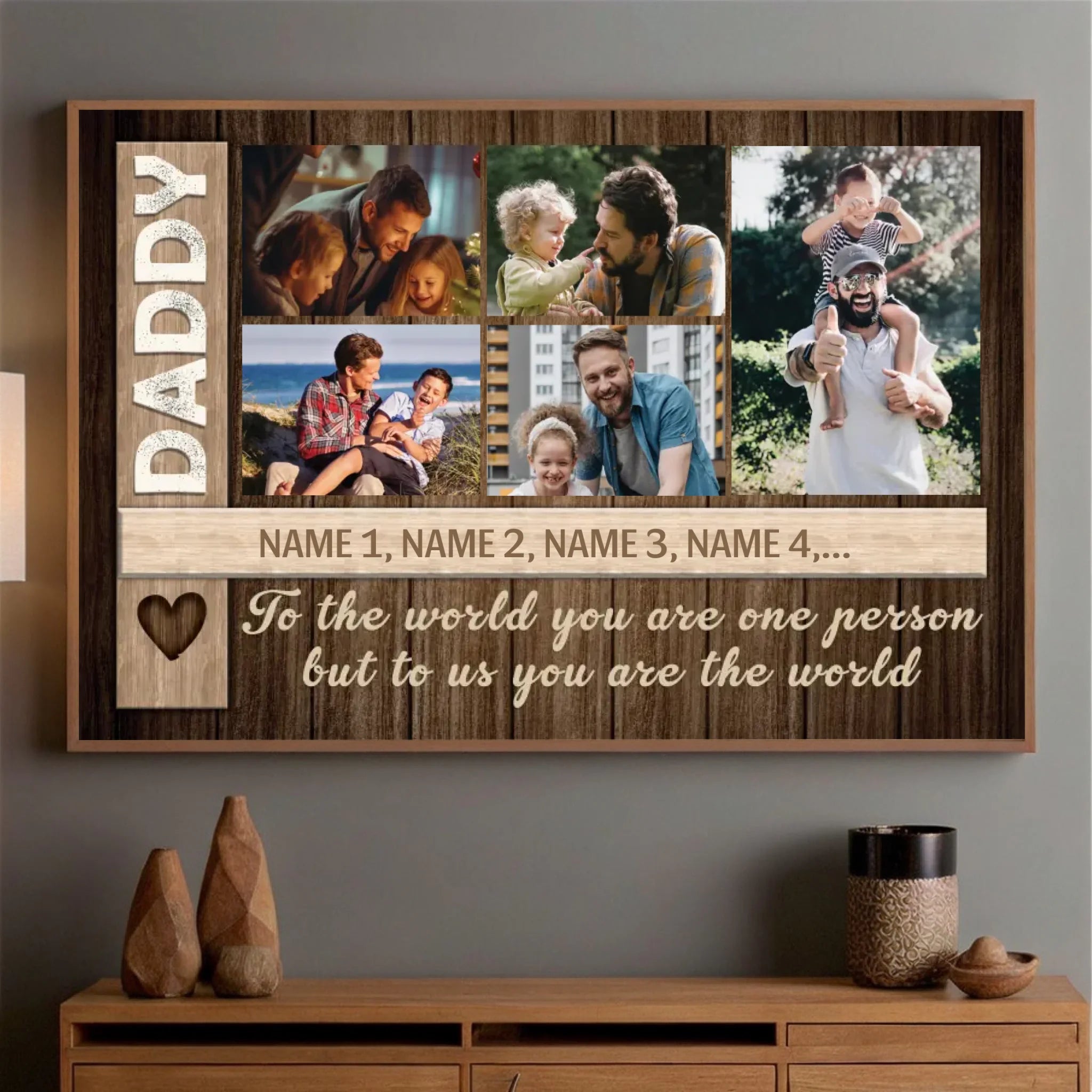 Personalized Dad Poster – Celebrating Father's Protective Moments - 89Prints