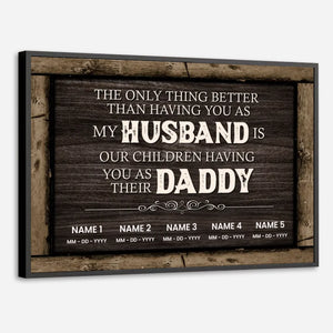 Heartfelt Tribute Poster for Husband and Daddy – Personalized & Meaningful - 89Prints