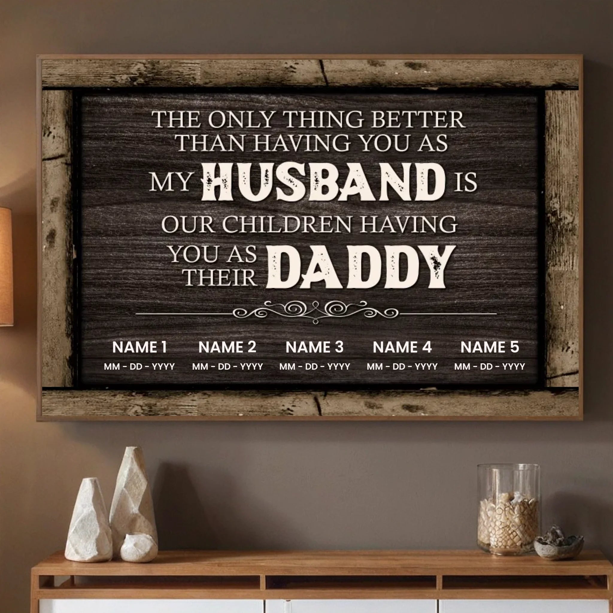Heartfelt Tribute Poster for Husband and Daddy – Personalized & Meaningful - 89Prints