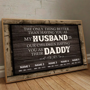 Heartfelt Tribute Poster for Husband and Daddy – Personalized & Meaningful - 89Prints
