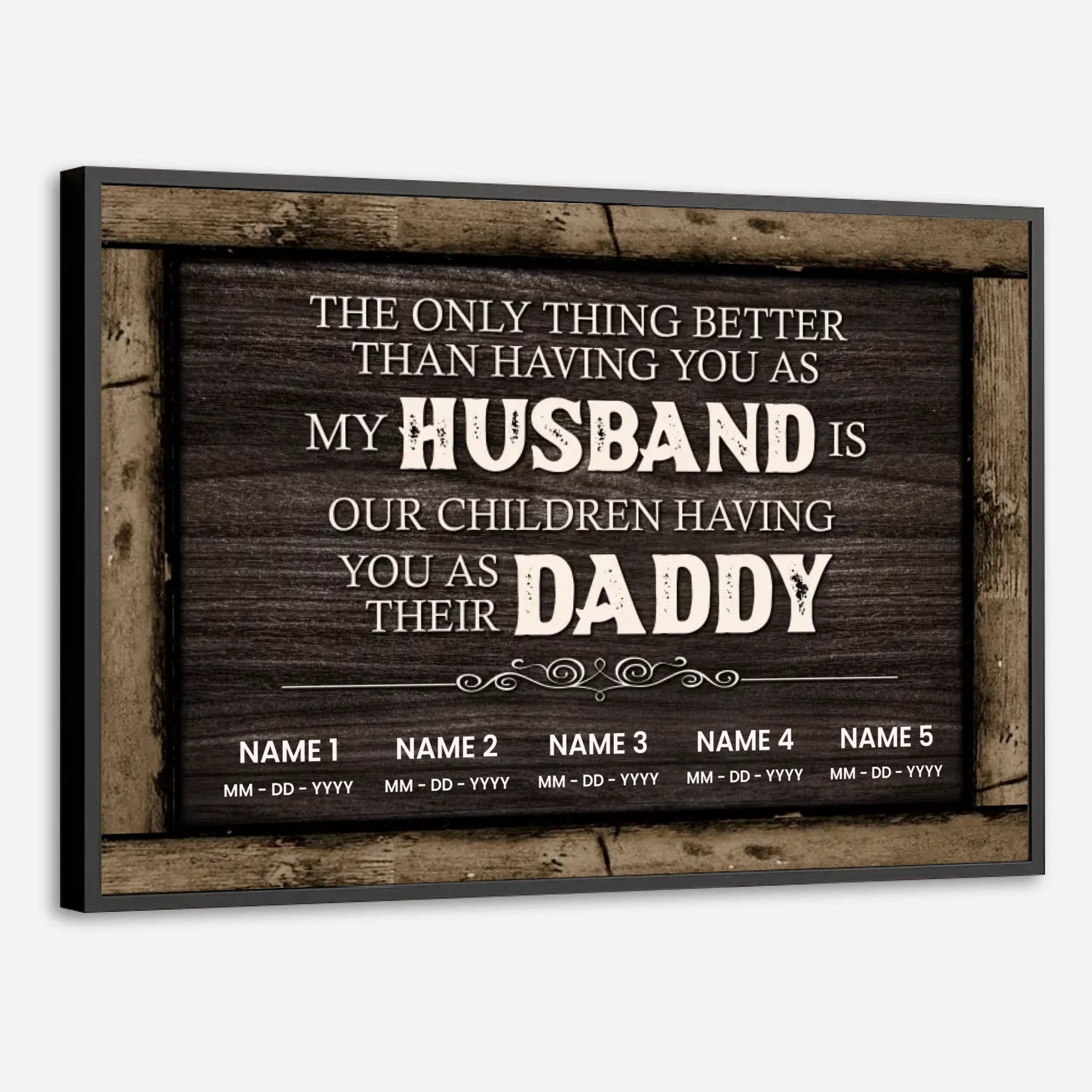 Heartfelt Tribute Poster for Husband and Daddy – Personalized & Meaningful - 89Prints