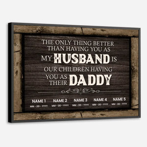 Heartfelt Tribute Poster for Husband and Daddy – Personalized & Meaningful - 89Prints