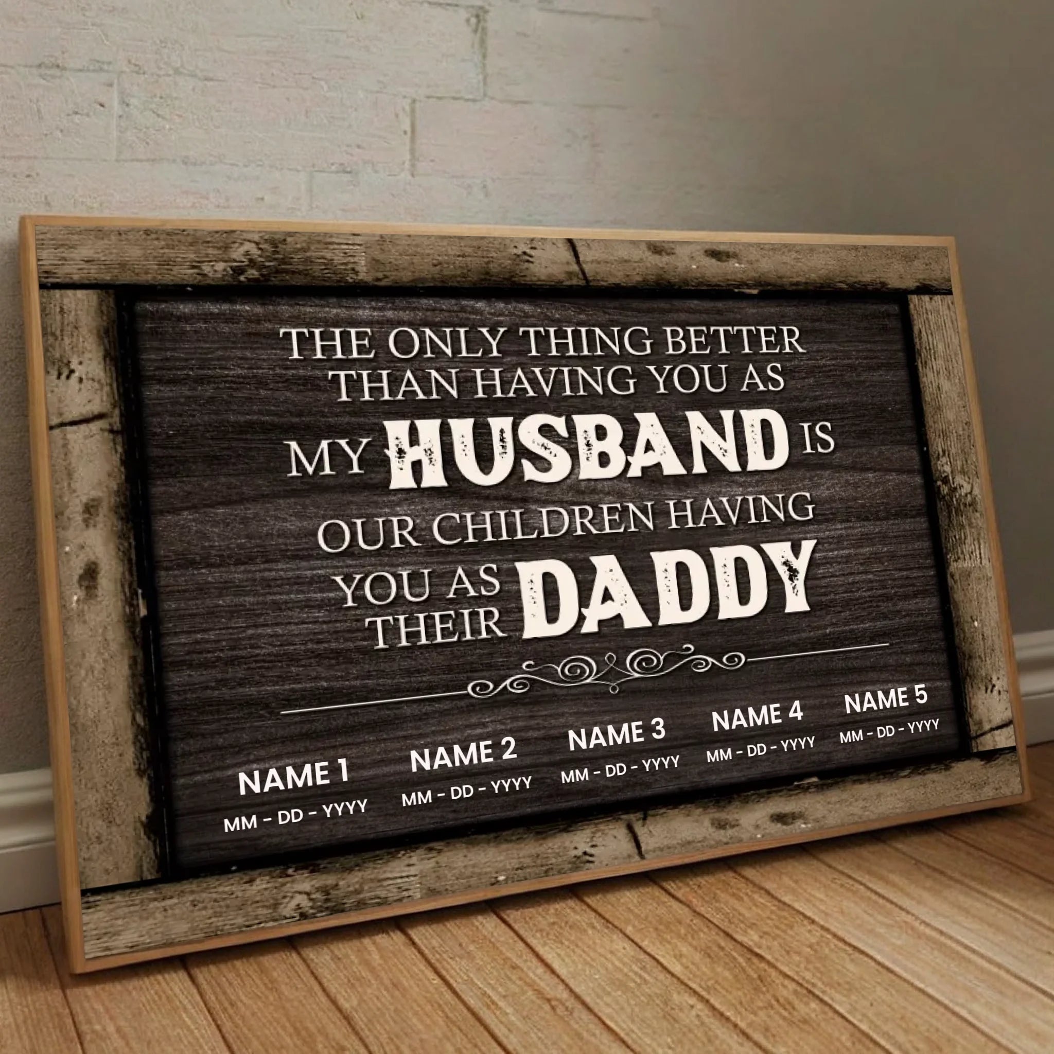 Heartfelt Tribute Poster for Husband and Daddy – Personalized & Meaningful - 89Prints