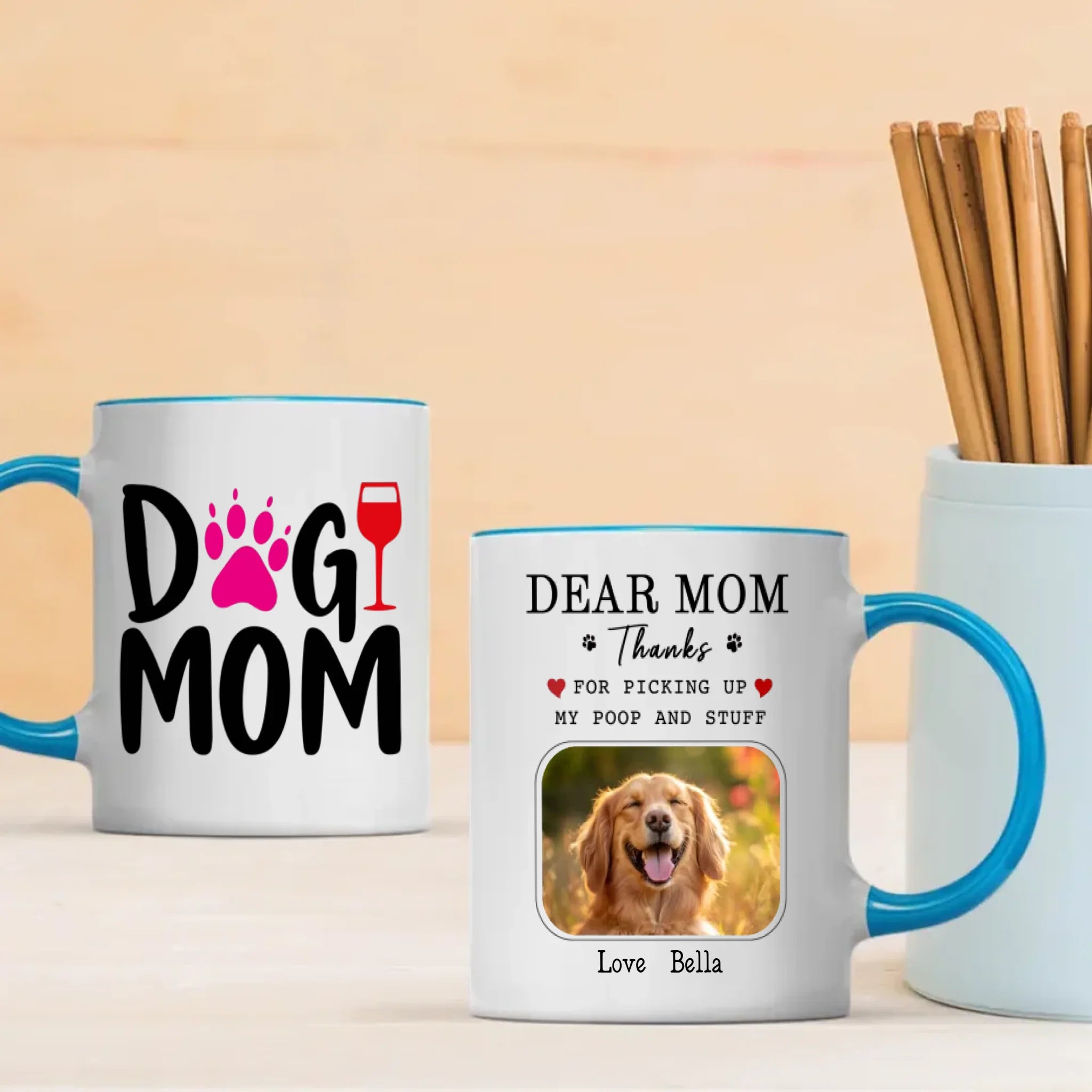 Thanks for Being My Dog Mom Mug – Heartfelt Personalized Gift from Your Loving Pup – 89Prints