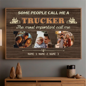 Personalized Trucker Dad Poster – Celebrating the Most Important Title - 89Prints