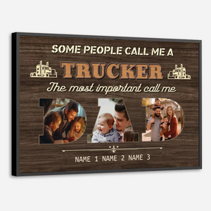 Personalized Trucker Dad Poster – Celebrating the Most Important Title - 89Prints