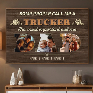 Personalized Trucker Dad Poster – Celebrating the Most Important Title - 89Prints