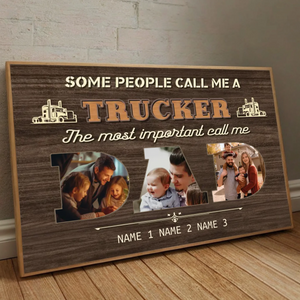 Personalized Trucker Dad Poster – Celebrating the Most Important Title - 89Prints