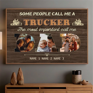 Personalized Trucker Dad Poster – Celebrating the Most Important Title - 89Prints